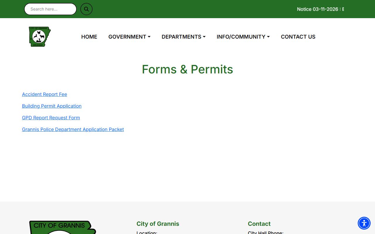 Polk County jail mugshots Grannis police records forms